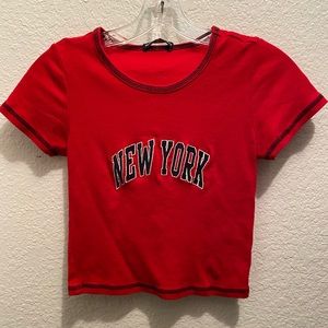 Brandy Melville New York Baby Tee (Size Small)